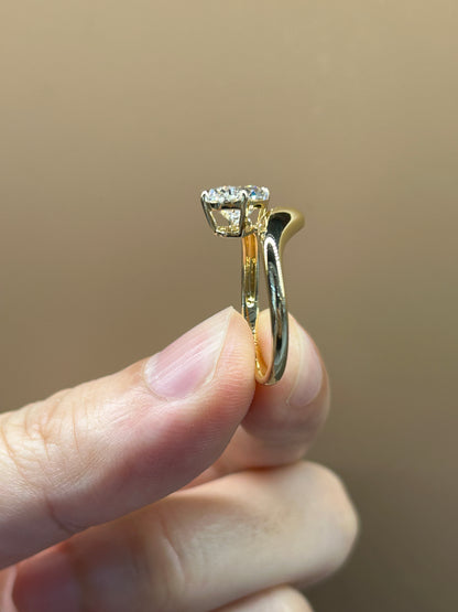 Oval-001|East-West Oval Bezel Lab-Grown Diamond Solitaire Ring | Minimalist Floating Setting | Modern Luxury